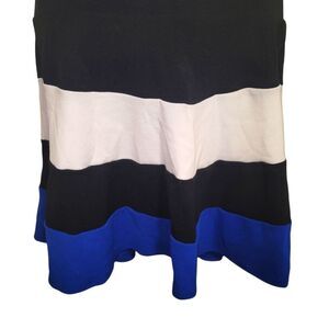 Fig & Blu xl 14 16 black white blue colorblock a line mini skirt ⭐